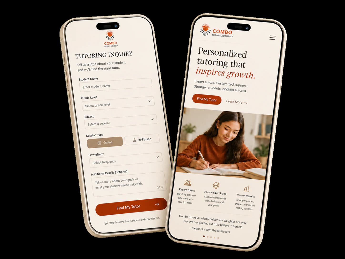 ComboTutors on mobile