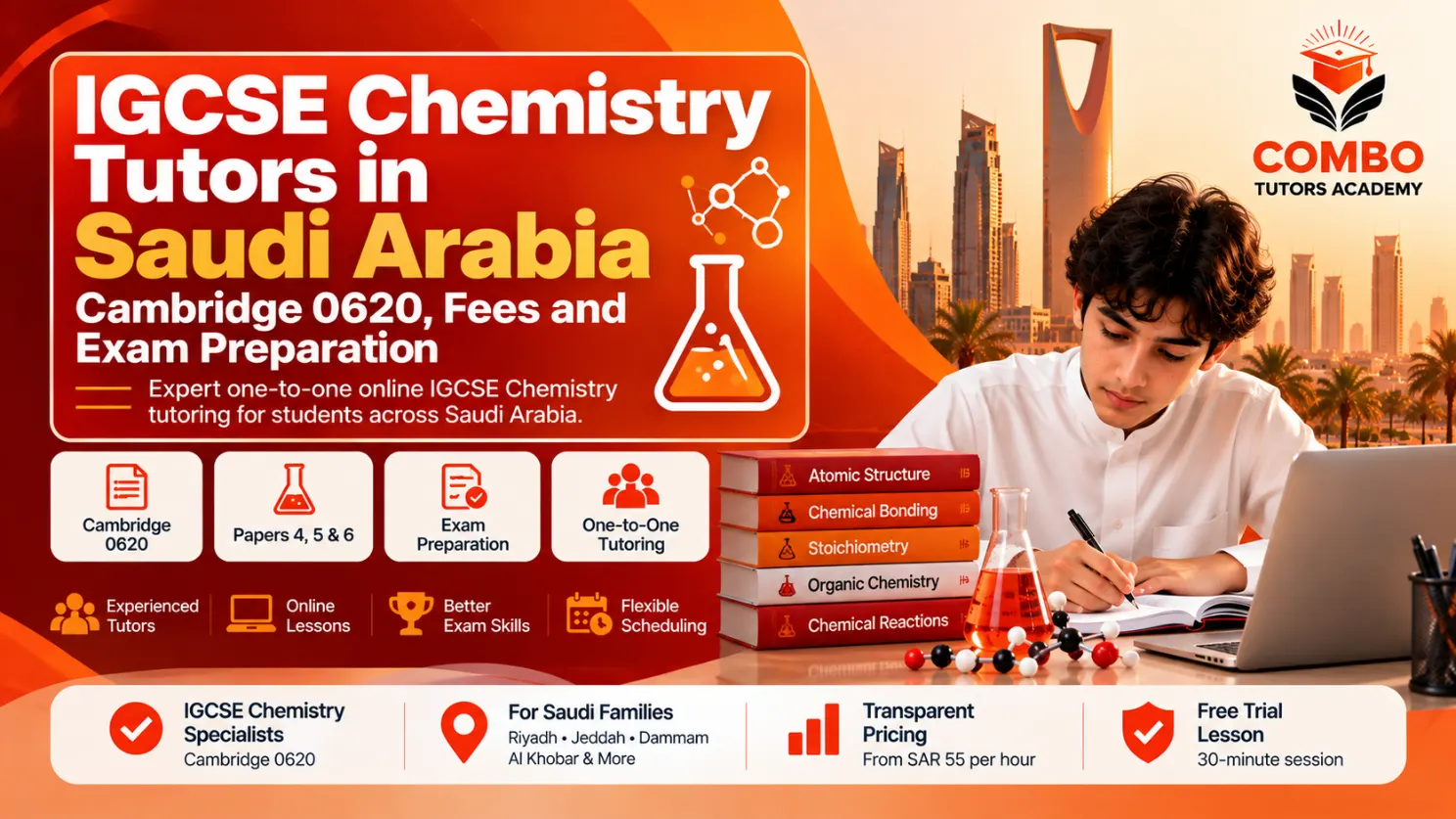 IGCSE Chemistry Tutors in Saudi Arabia: Cambridge 0620, Fees and Exam Preparation