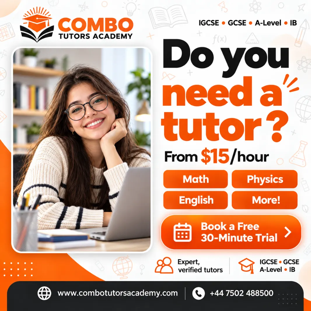 Combo Tutors Academy online tutoring from $15 per hour with a free 30-minute trial